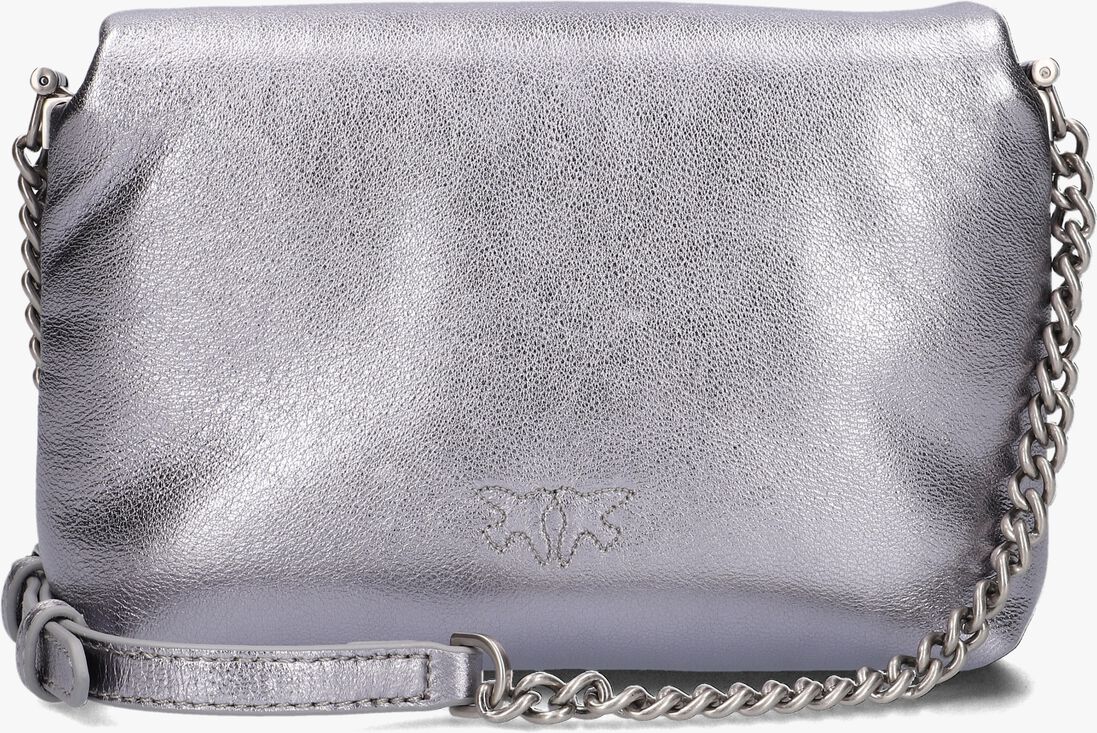 PINKO zilveren pinko schoudertas love click puff baby