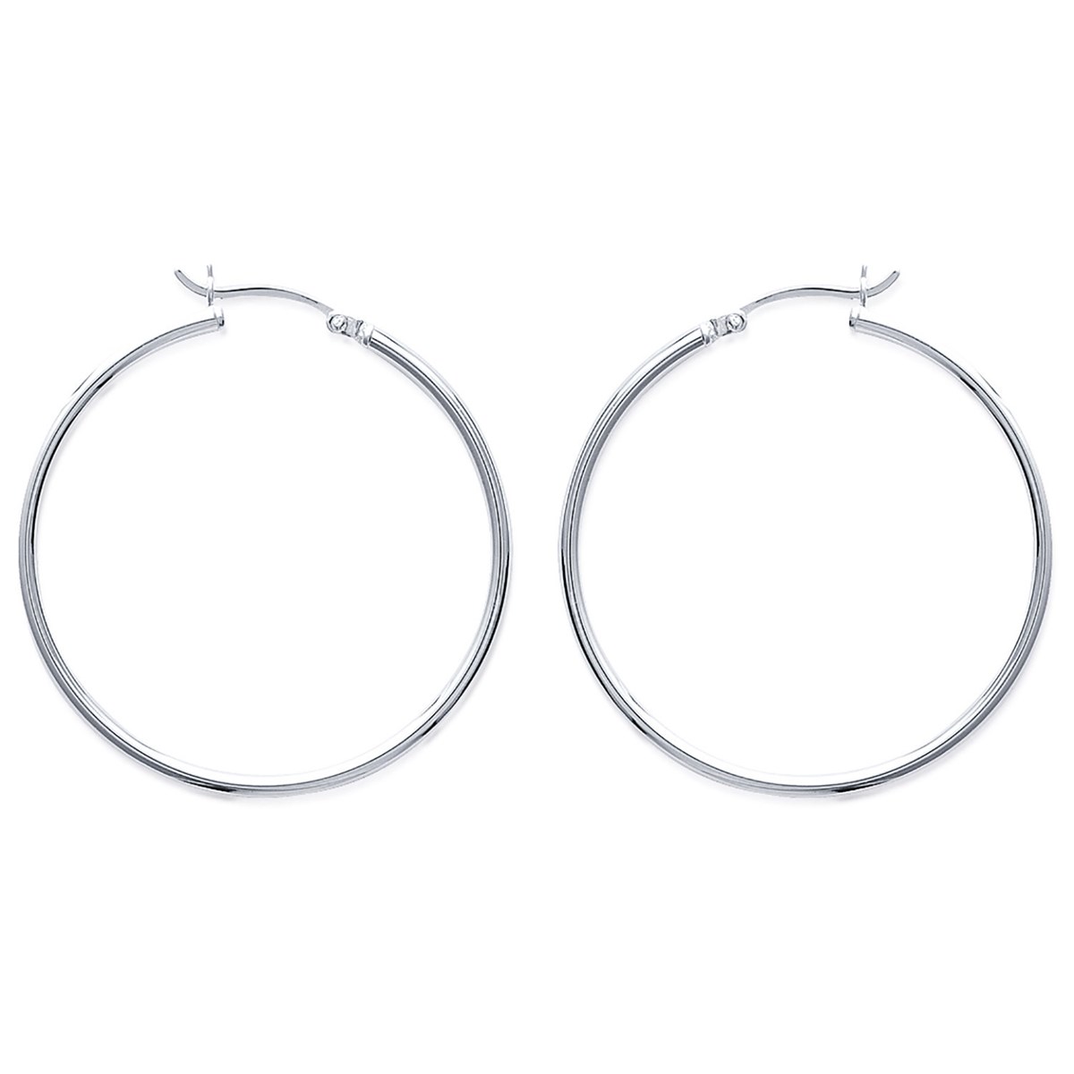 Créoles Brillaxis argent 40mm