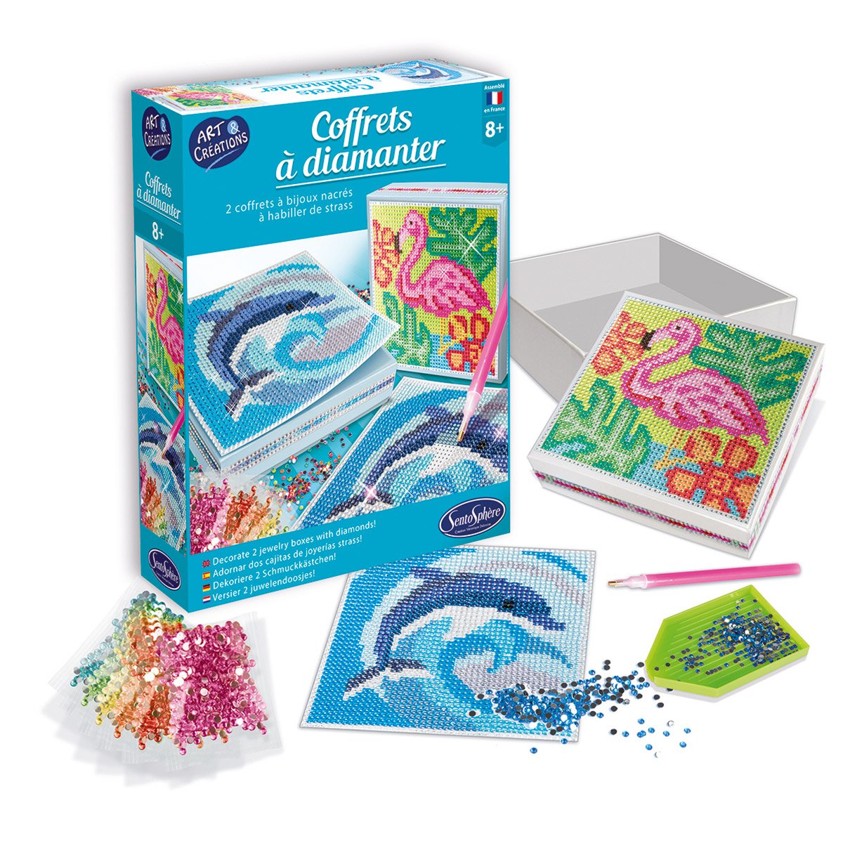 Coffrets à diamanter animaux exotiques - Sentosphère