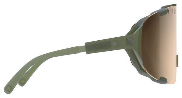 Lunettes POC Devour Epidote Vert - Verres Miroir Translucent Maron / Argent