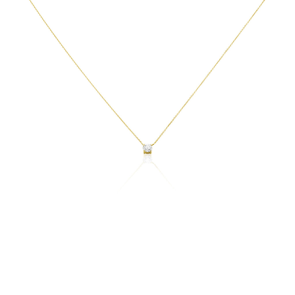 Collier Collection Aphrodite Or Jaune Diamant Synthetique