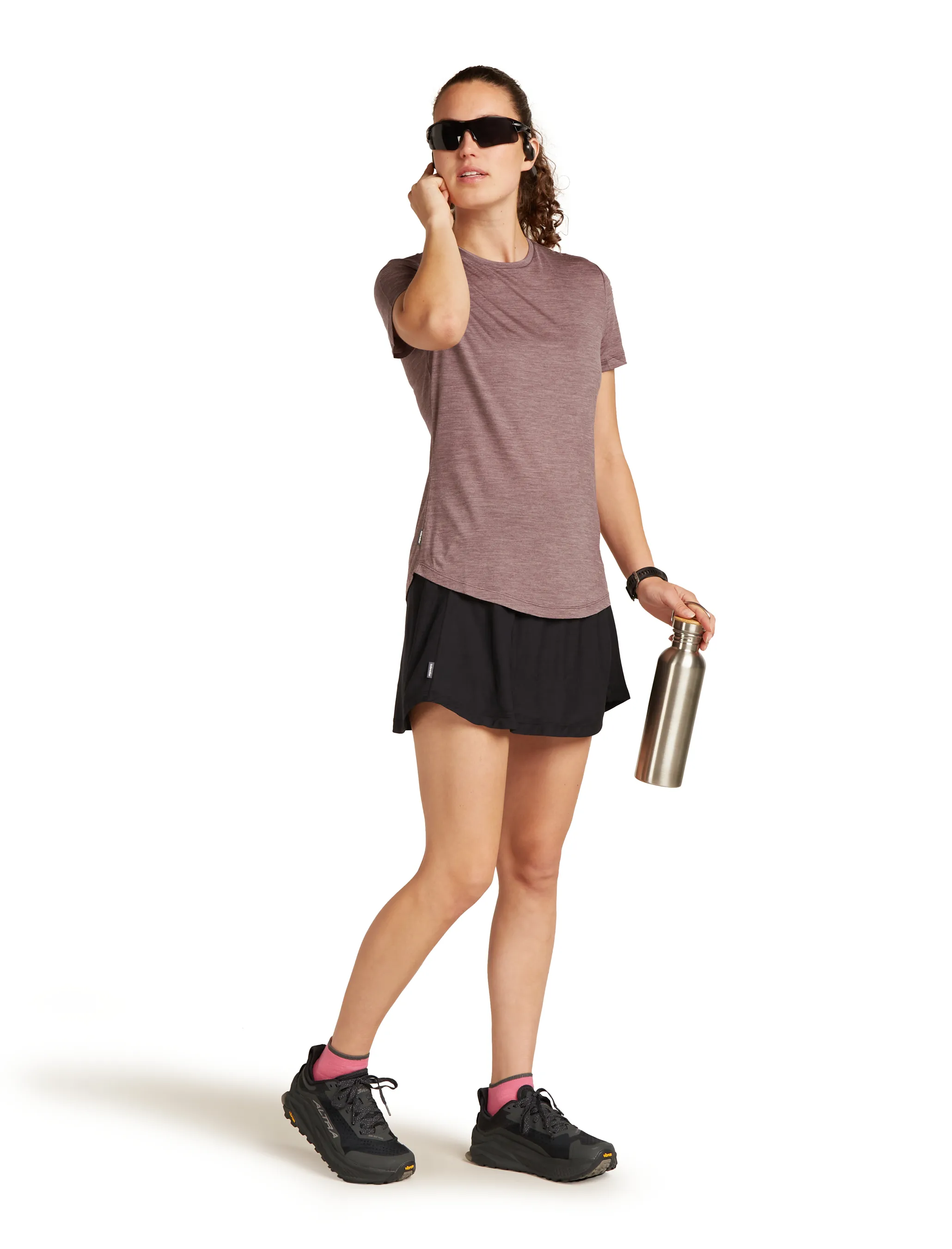 Icebreaker Women Merino 125 Cool-Lite™ Sphere Iii Ss Tee Carob Hthr