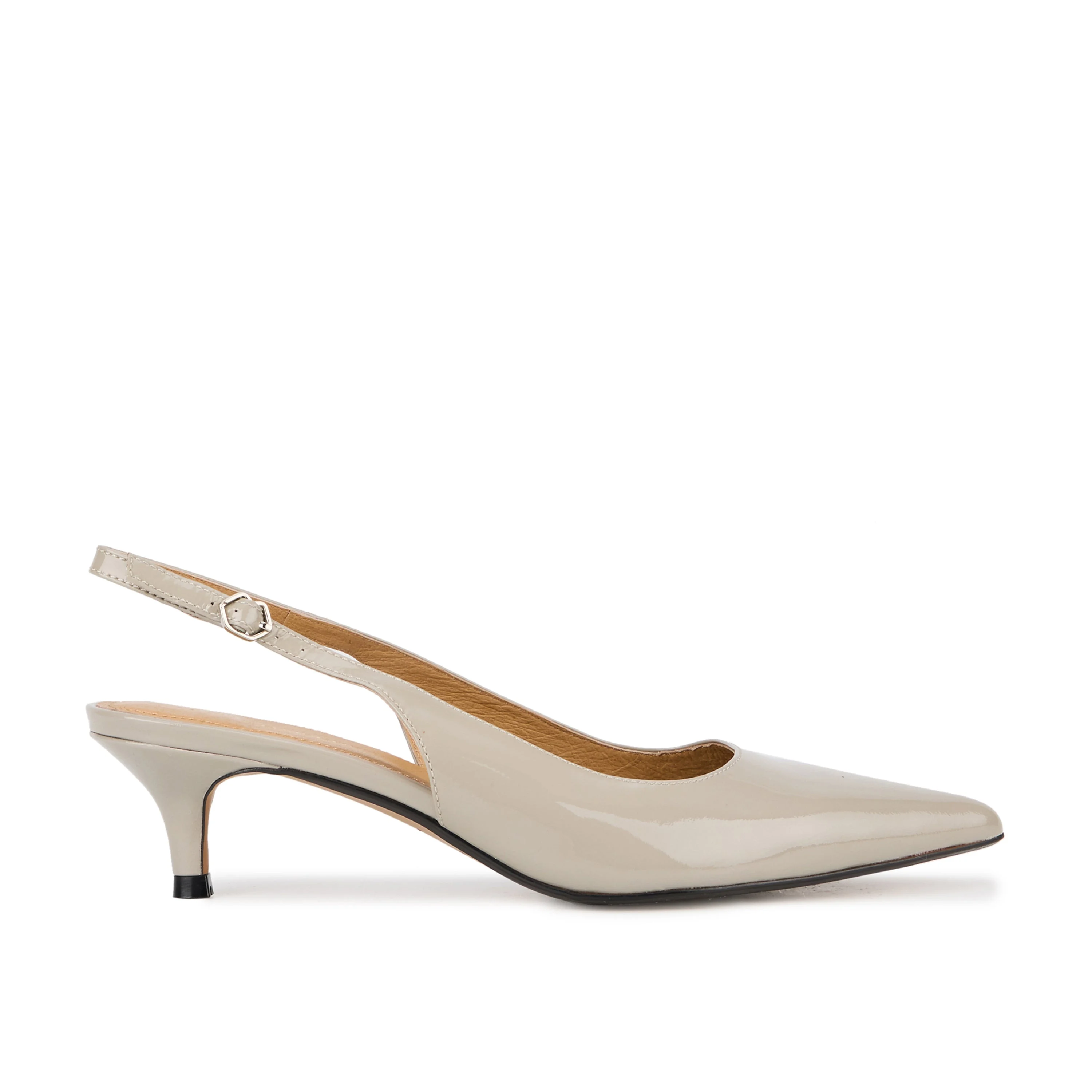 JANET CUIR BRILLANT - Escarpins en cuir | Gris