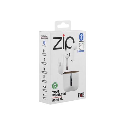 T'nB ZIP - Kit main libre - écouteur sans fil bluetooth - blanc