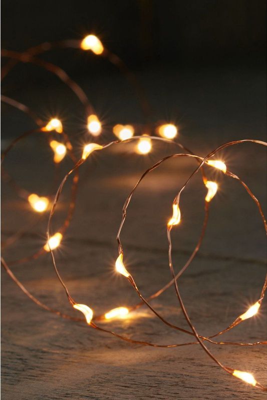 Anna Collection Draadverlichting lichtsnoer - 20 leds - koper - warm wit licht - 100 cm