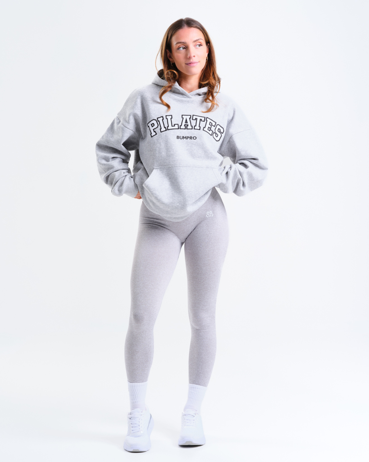 Bumpro Hyper Scrunch Tights Light Grey Marl