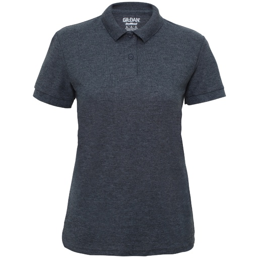 Camisa polo de manga curta Gildan de secagem rápida com tecido piqué duplo