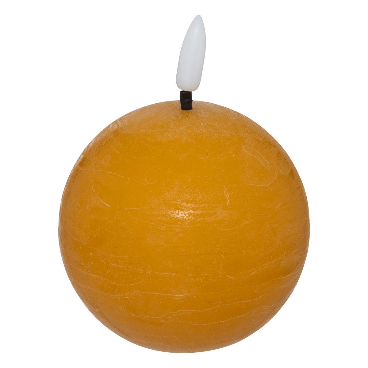 BOUGIE BOULE LED MOLIA JAUNE D.12CM