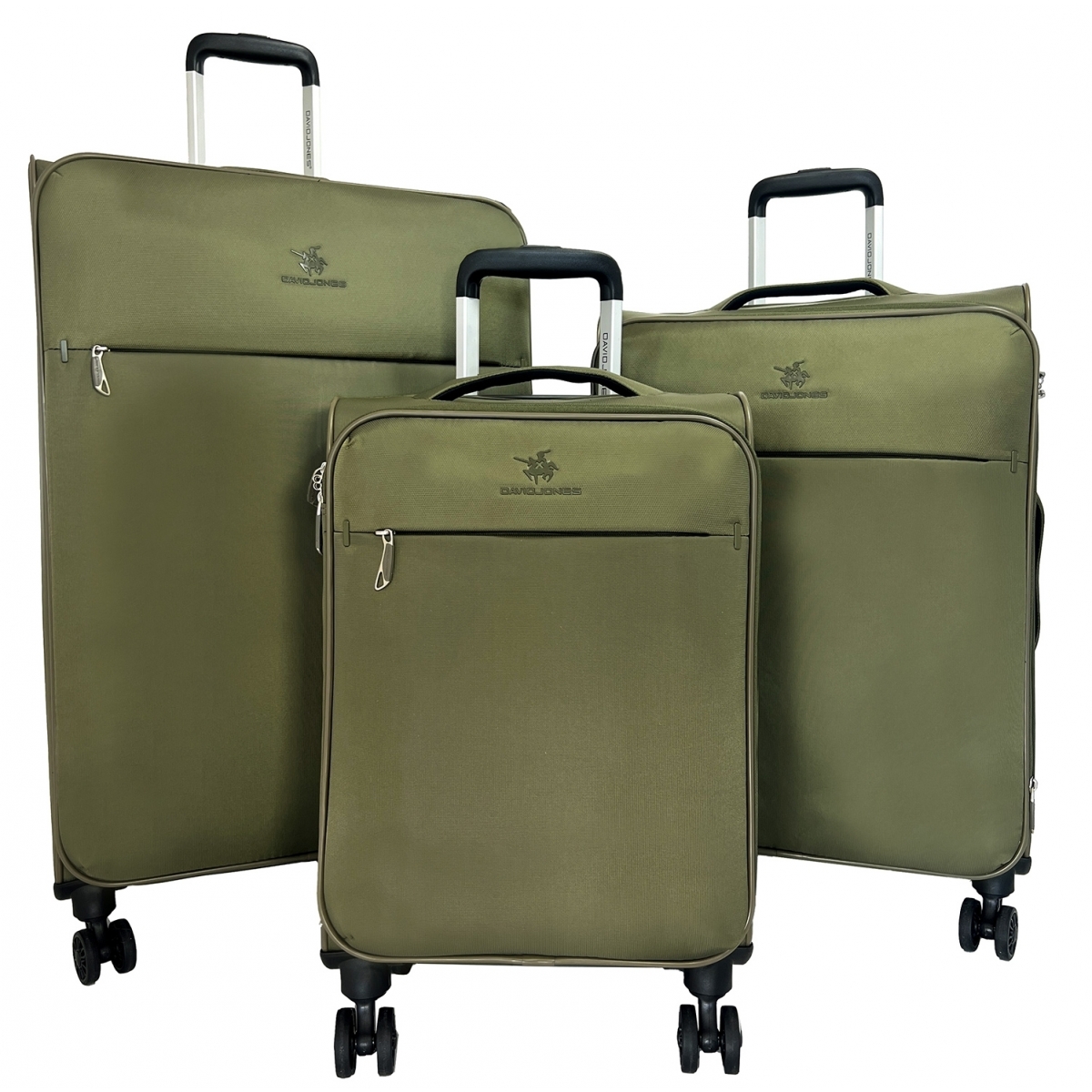 David Jones Lot de 3 valises dont 1 cabine souples extensibles David Jones
