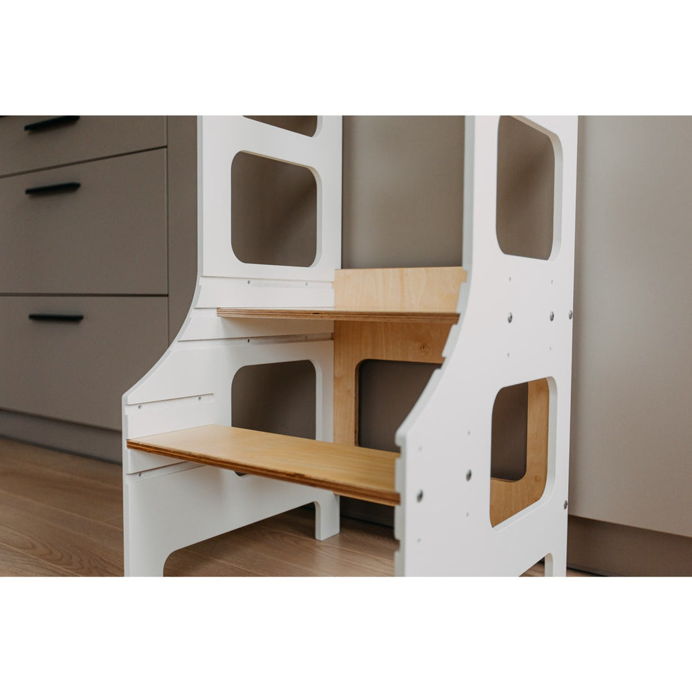 Køb Duck Woodworks Læringstårn Justerbart White