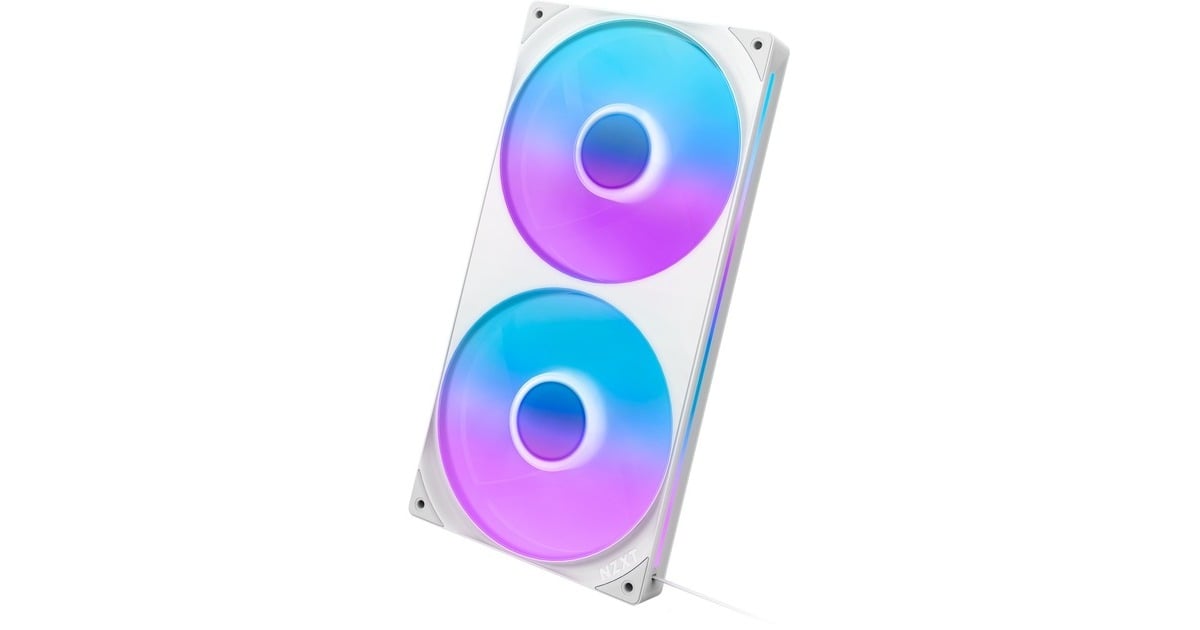 NZXTF280 RGB CORE case fans  (Wit, 2 stuks, 280 x 140 x 26 mm)