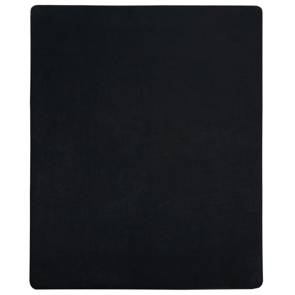vidaXL Lençóis Ajustáveis 2 Peças 90x200 cm Algodão Jersey Preto - 2582940506
