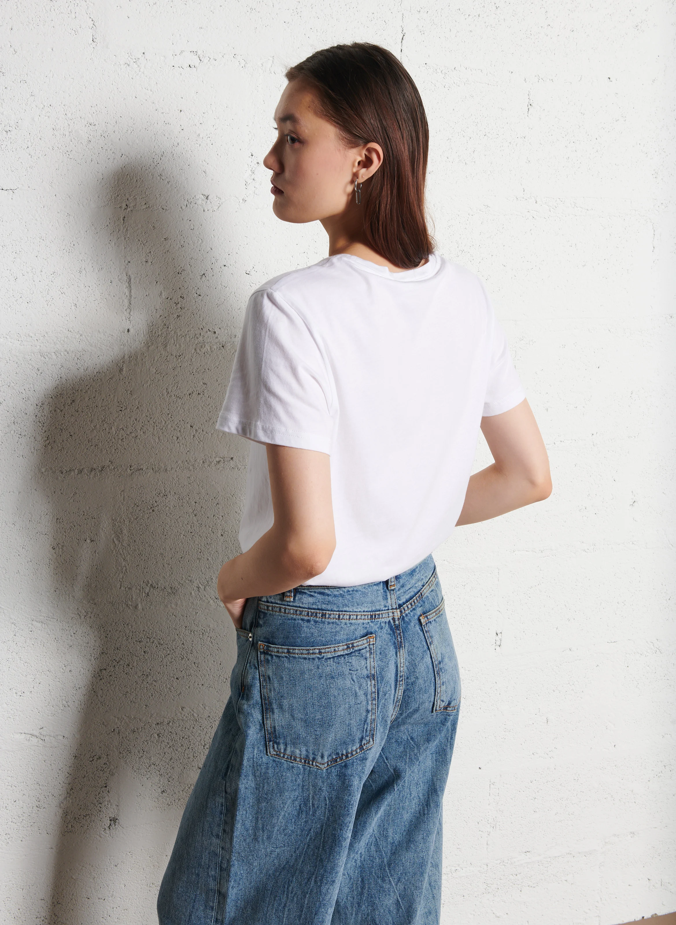 TROOVE - Tee-shirt droit sérigraphié en coton | Blanc