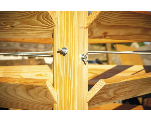 Premium verhoogde tuinbak WESTMANN maat XXL 124 x 91 x 73 cm naturel