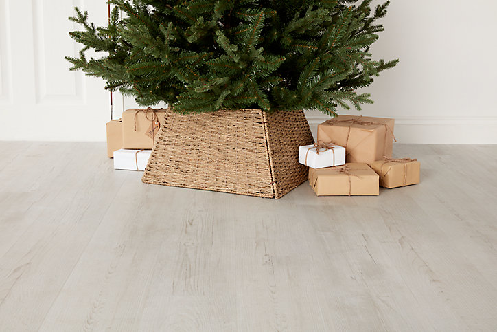 Couvre-pied pour sapin en rotin naturel 35 x 50 x h.28 cm