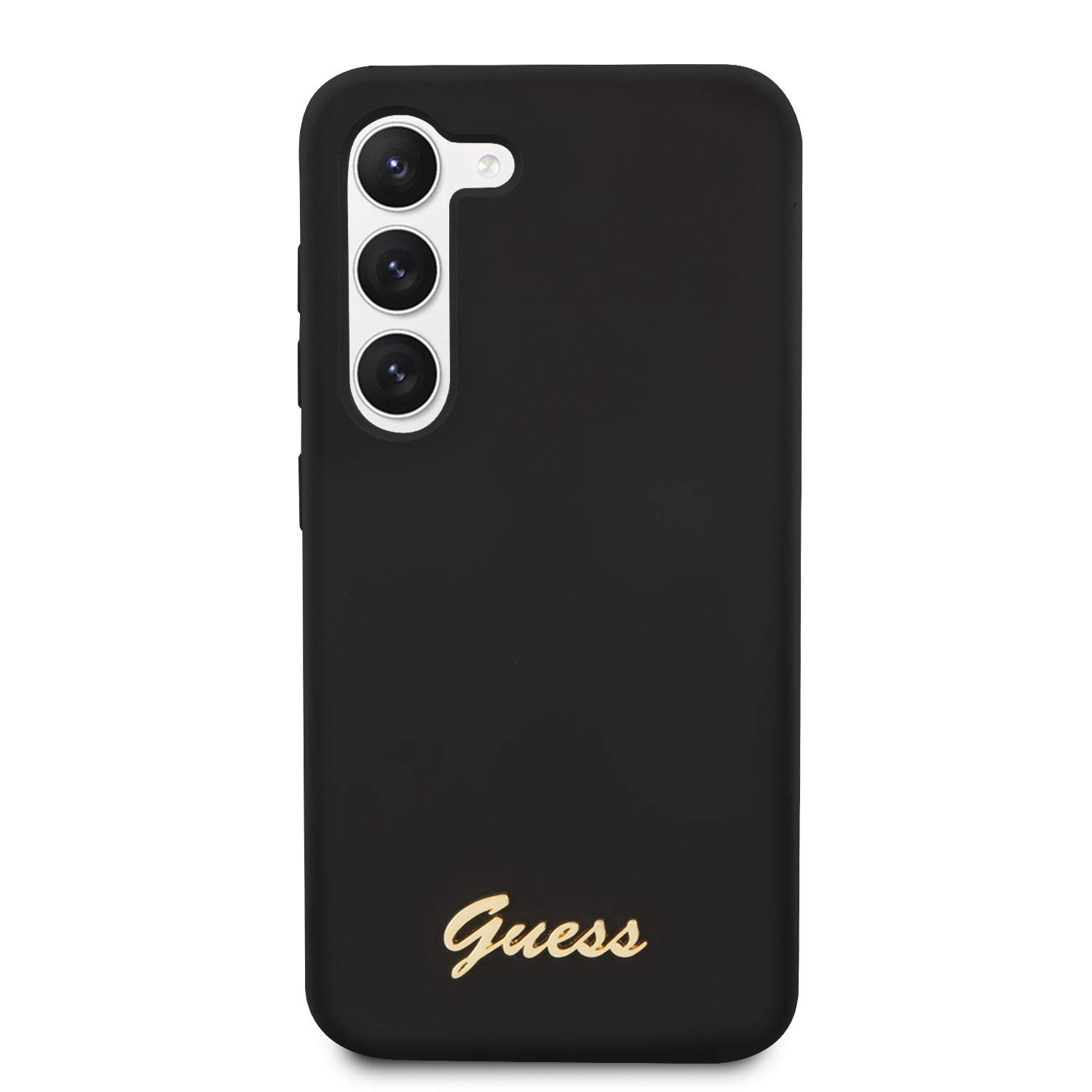 Samsung Galaxy S23 5G Silikon Hardcase Hülle Vintage Script (GUHCS23SSLSMK) - Schwarz / Gold