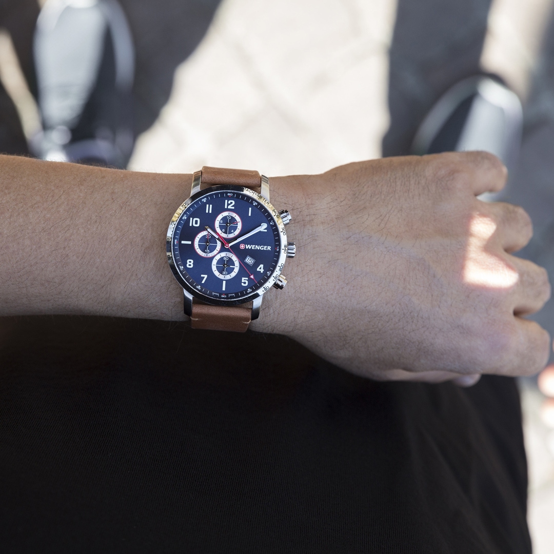 Wenger Attitude Chrono Braun / Blau Ø 44mm