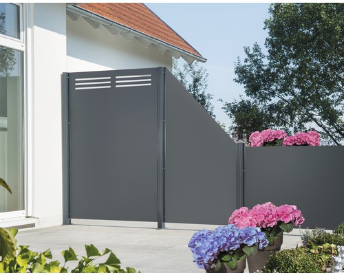 Eindelement Nuria aluminium composiet paneel 90 x 180/90 cm RAL 7016 antraciet
