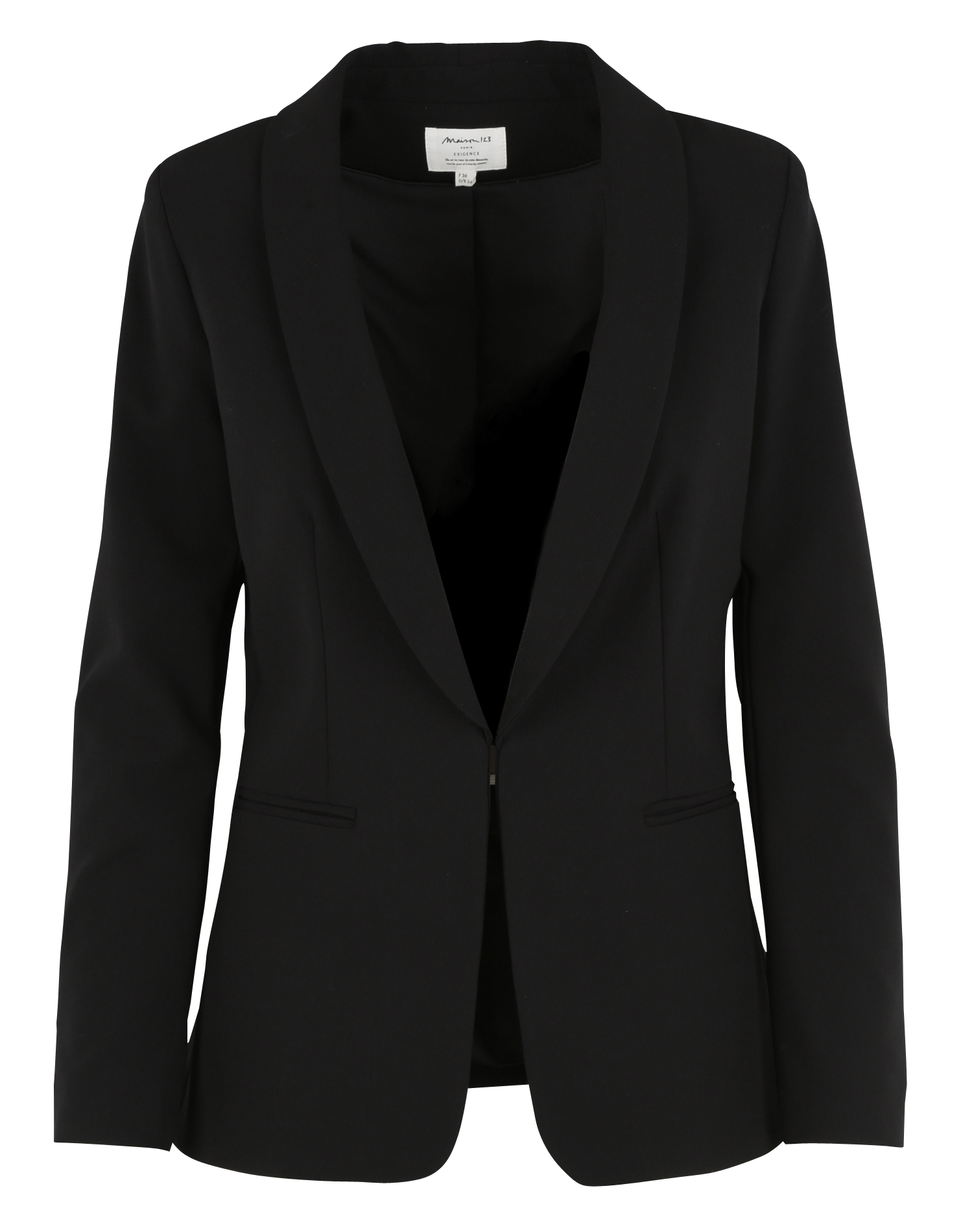 REINE - Veste col tailleur | Noir
