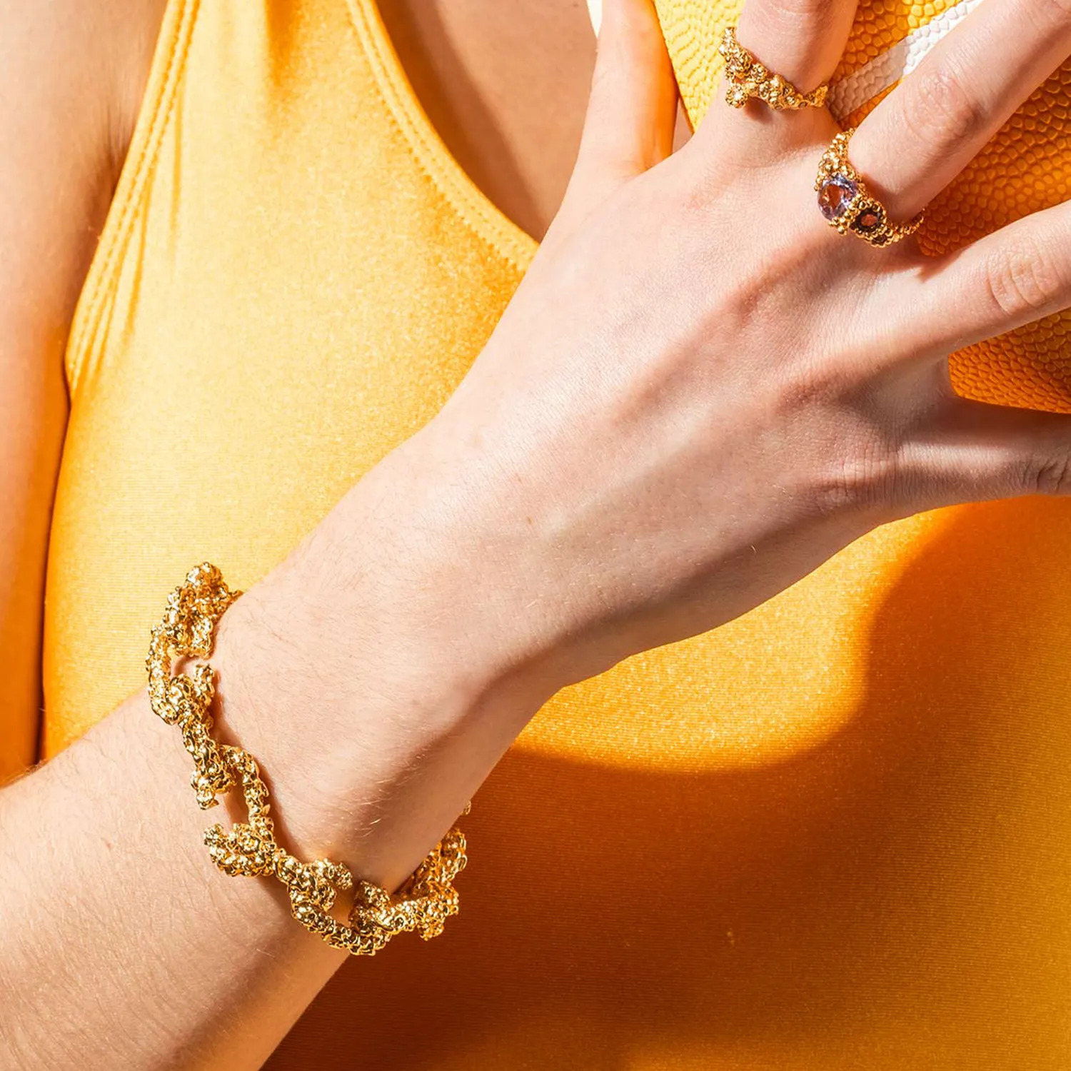 House of Vincent Chain Of Riddle Armbånd 14 kt. Forgyldt Sølv VJ095-UBG