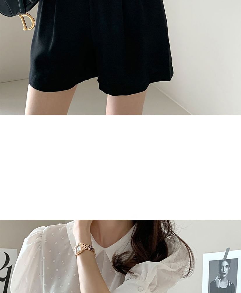 Bornite - Blouse met korte mouwen en stippen