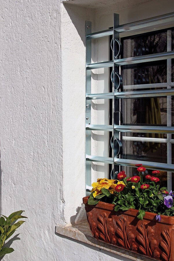 Alberts Fenstergitter Secorino Style 500 - 650 x 300 mm Ausziehgitter