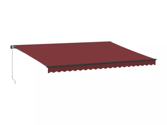 Auvent manuel rétractable bordeaux 500x350 cm