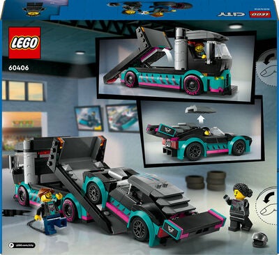 LEGO City 60406 Racerbil og transporttrailer