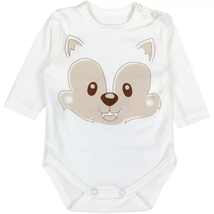 TupTam Baby Bekleidungsset Langarmbody Hose Mütze3 teilig beige