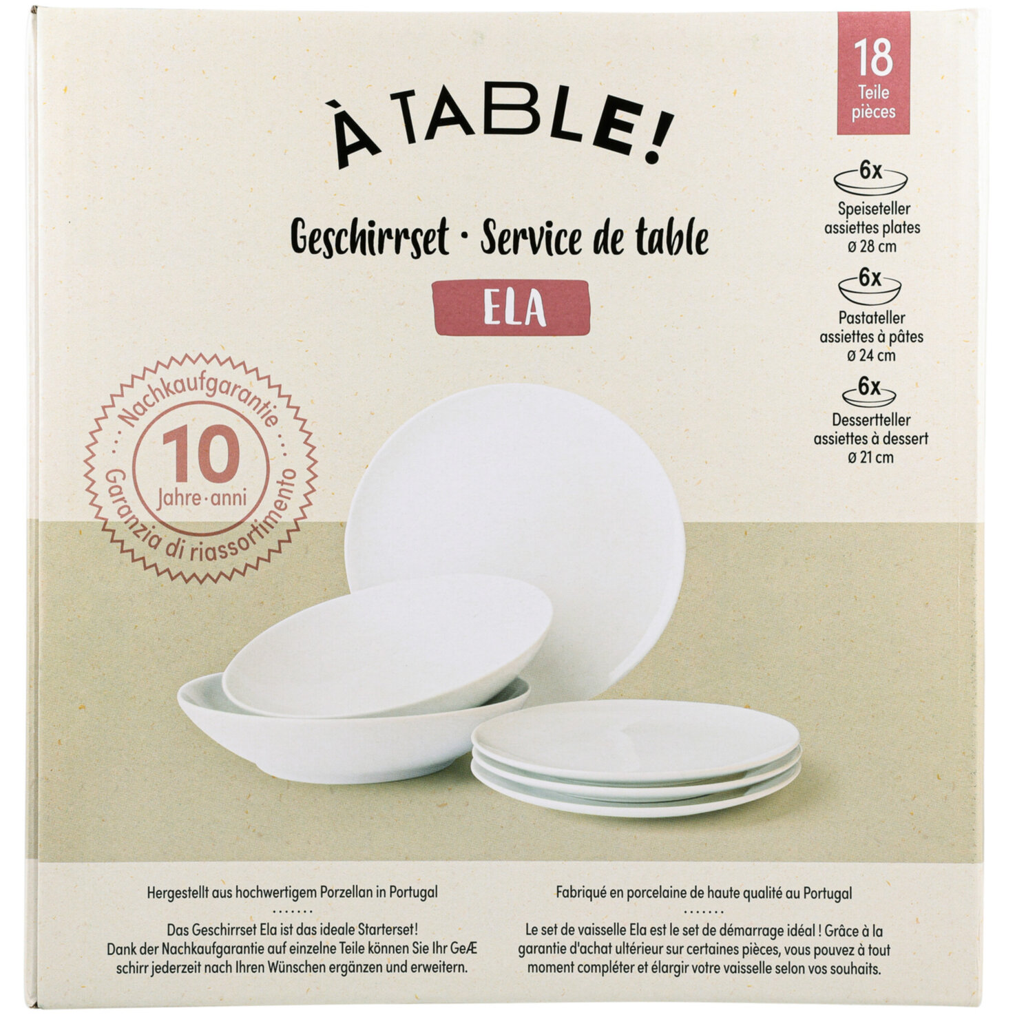 À Table! Geschirrset Ela 18-teilig