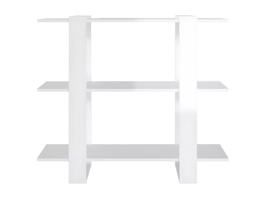 Bibliothèque/Séparateur de pièce Blanc brillant 100x30x87 cm