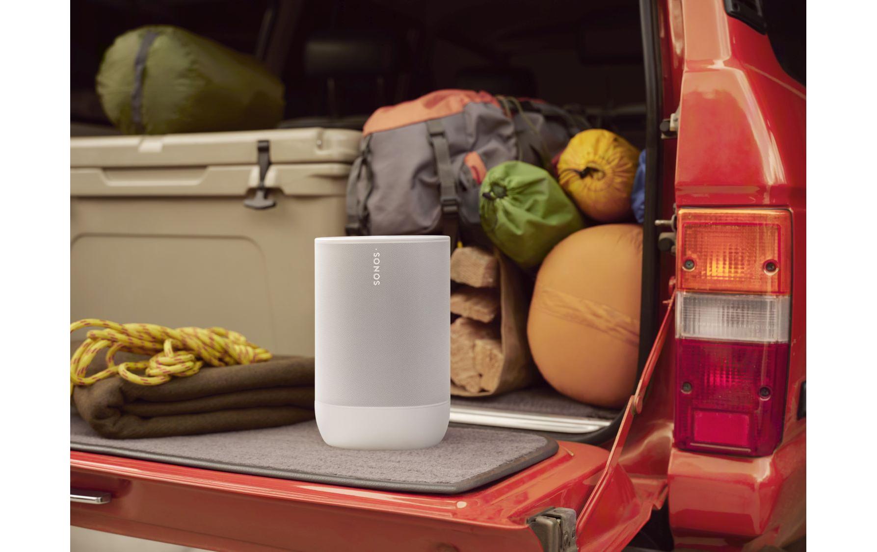 Smart Speaker Move 2 Weiss<br>Komplett überarbeiteter, leistungsstarker Smart Speaker
