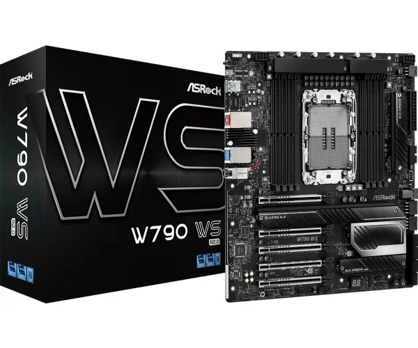 ASRock W790 WS R2.0 - Bundkort - udvidet ATX - LGA4677 Socket-E - W790 Chipset - USB-C 3.2 Gen 2x2, USB 3.2 Gen 1, USB 3.2 Gen 2 - 10 Gigabit LAN, 2.5 Gigabit LAN - HD Audio (8-kanaler)