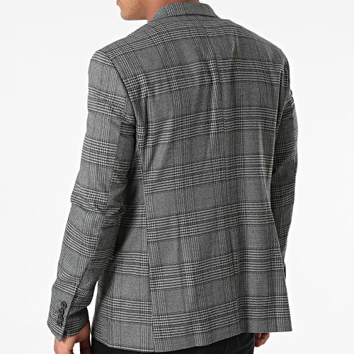 Veste Blazer A Carreaux 7062 Gris Anthracite