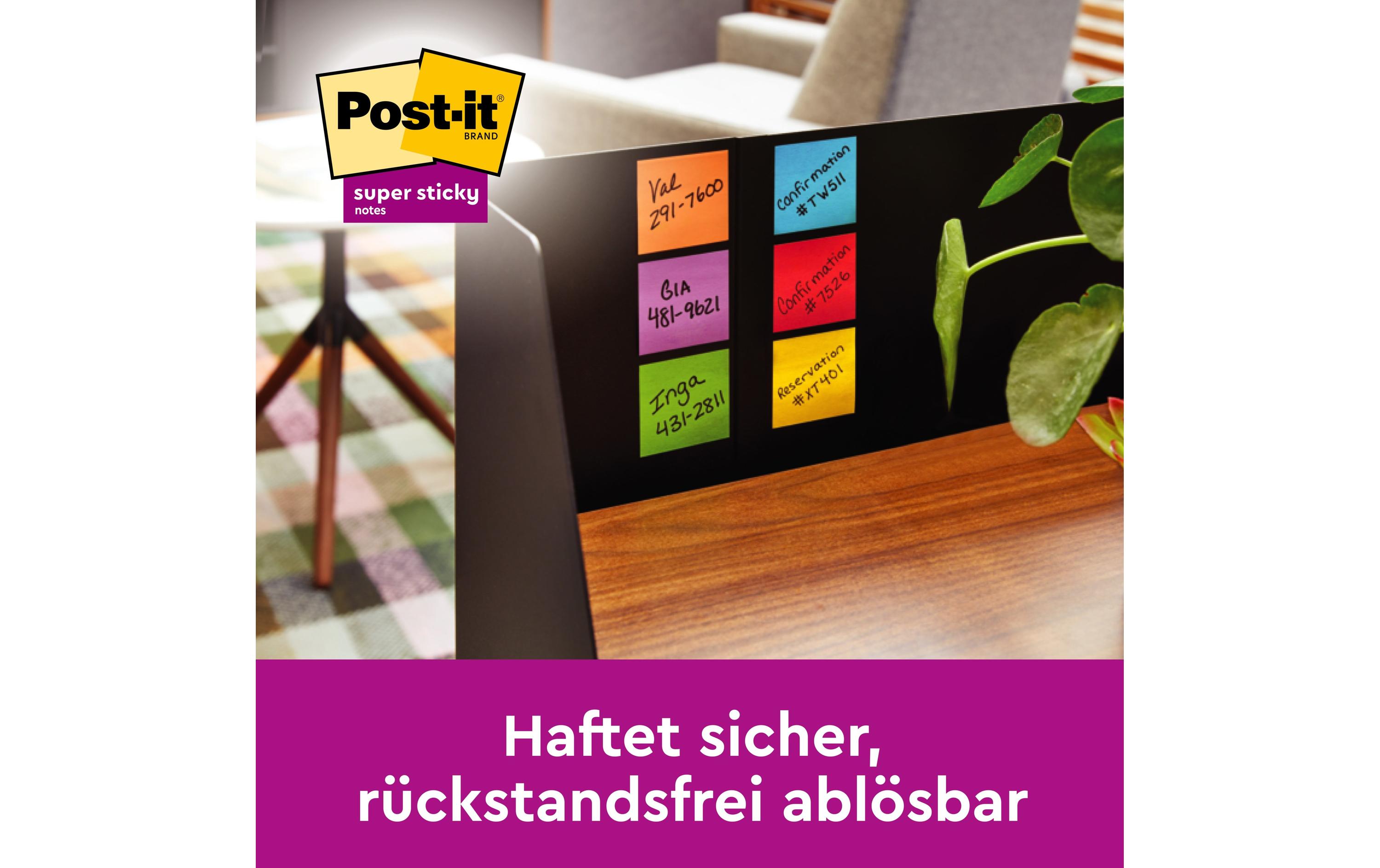 Notizzettel Super Sticky Promotion 7.6 x 7.6 cm, 6 Blöcke6 Post-it Blöcke, 4 + 2 Gratis
