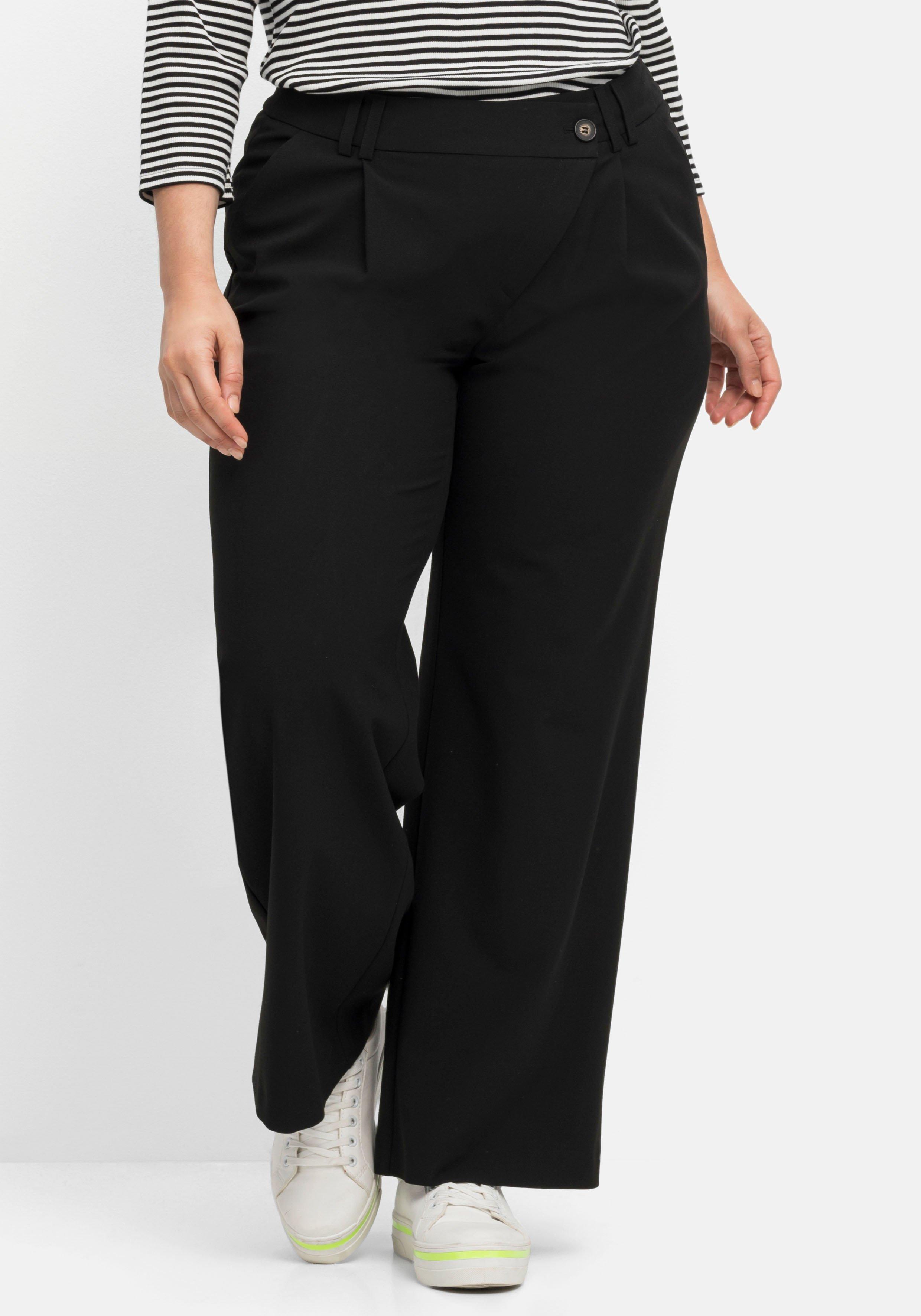 Weite Hose mit asymmetrischem Verschluss