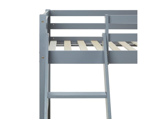 HOMESTYLE4U - Lit évolutif Lit superposé 90x200 et 140x200 cm gris