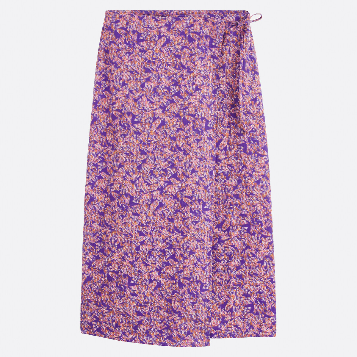 COLEÇÕES LA REDOUTE<br>Saia longa, modelo envelope, estampa floral