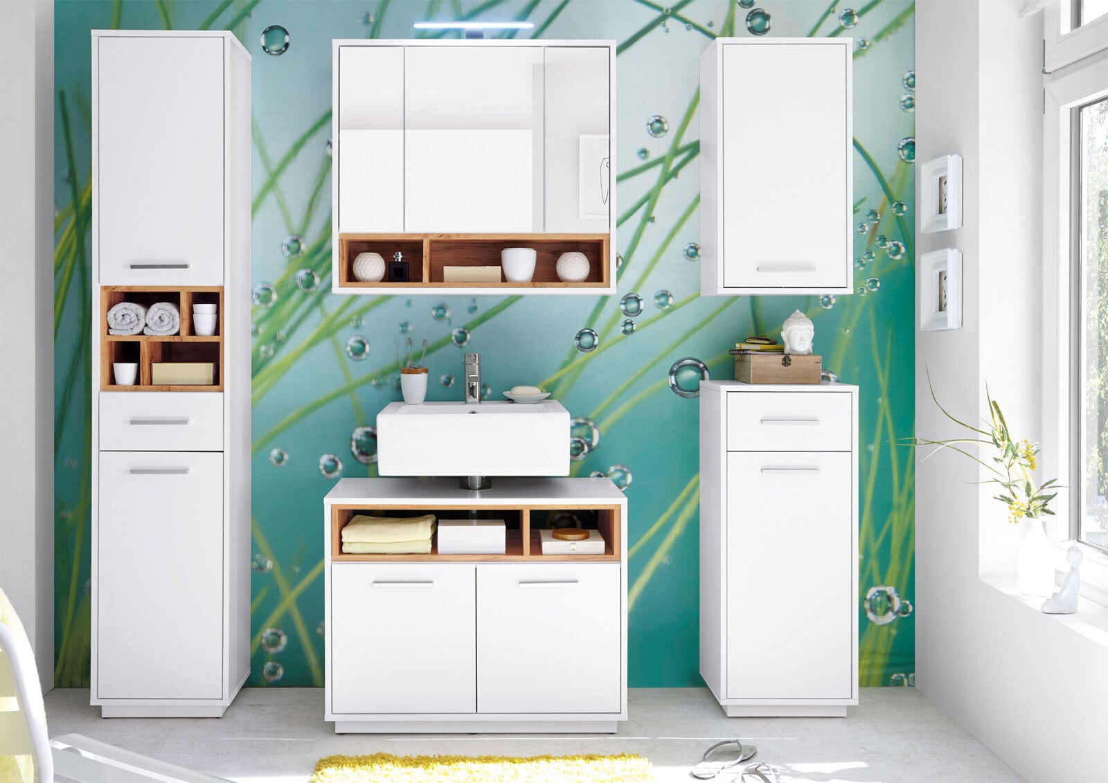 Hängeschrank Milano Weiß 38 x 72 x 23 cm