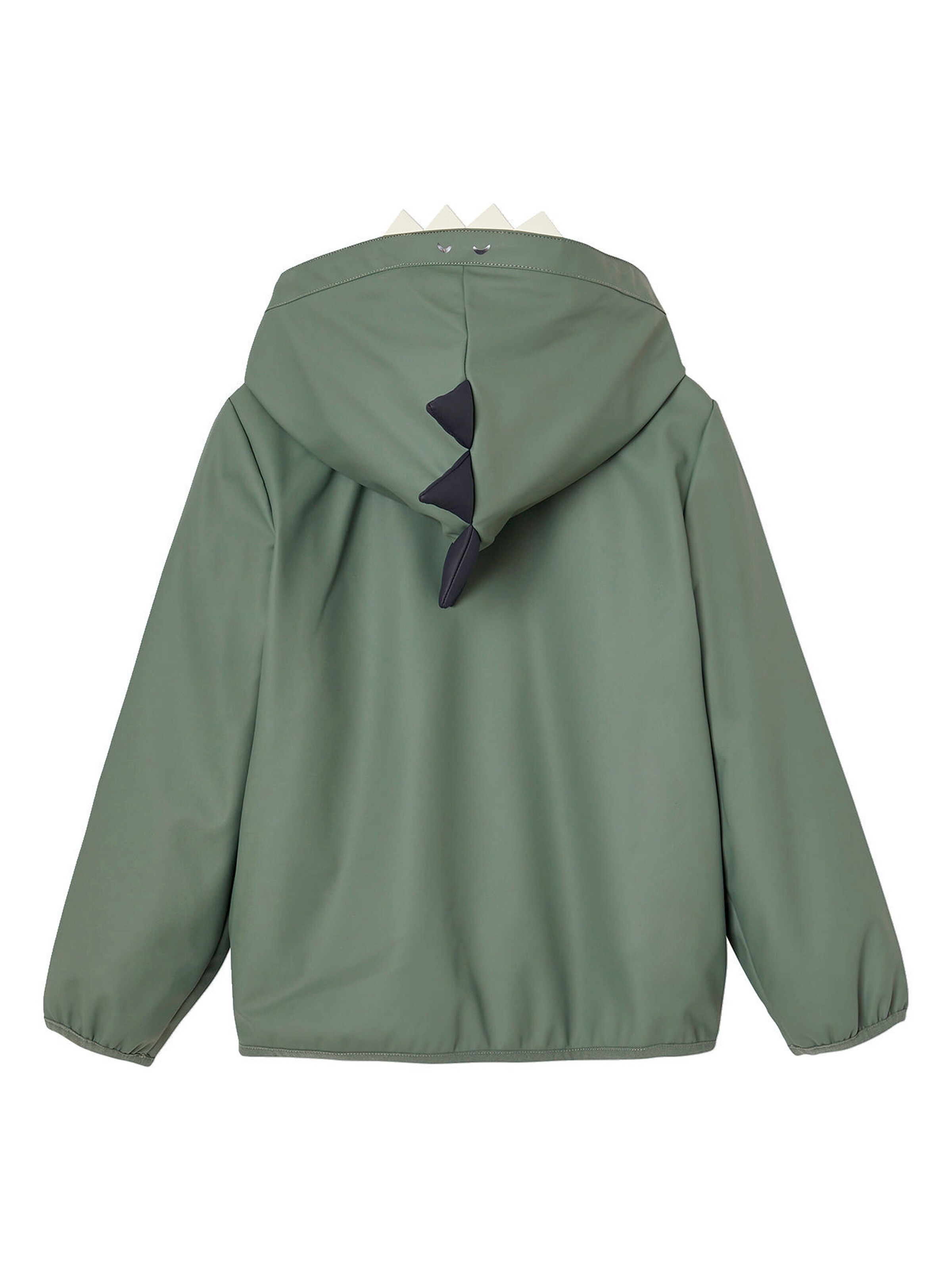 Vertbaudet Jungen Windjacke mit Kapuze, Dino salbeigrün