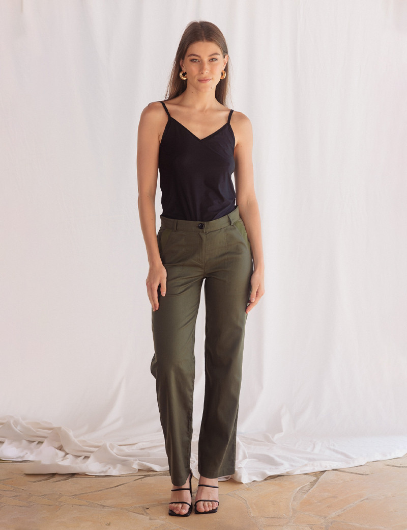 HBT ARMY HERRINGBONETWILL | BROOKLYN PANTALON KAKI