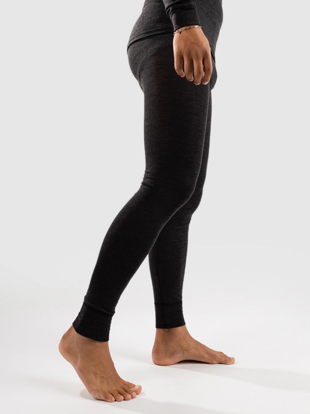 Thermowave Merino Warm Base Layer Bottoms dark grey melange