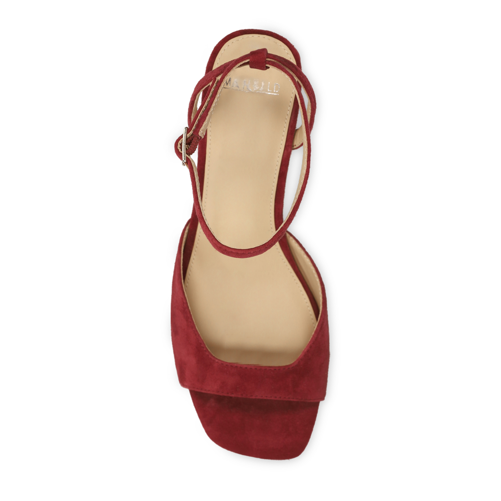 Bordeaux rode suède slingbacks