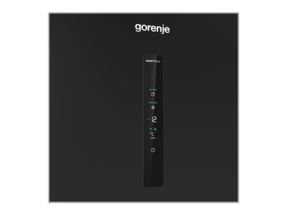 Gorenje NRK6192ABK4 - Køleskab/fryser - bund-fryser - bredde: 60 cm - dybde: 59.2 cm - højde: 185 cm - 300 liter - Klasse E - sort