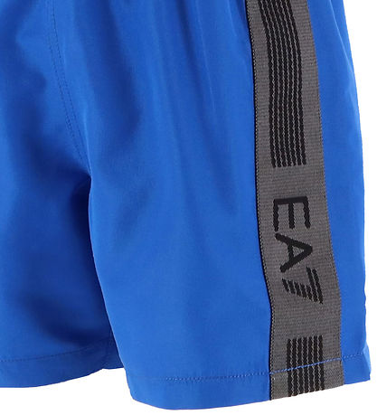 EA7 Badeshorts - Türkisch Sea m. Logo-Streifen