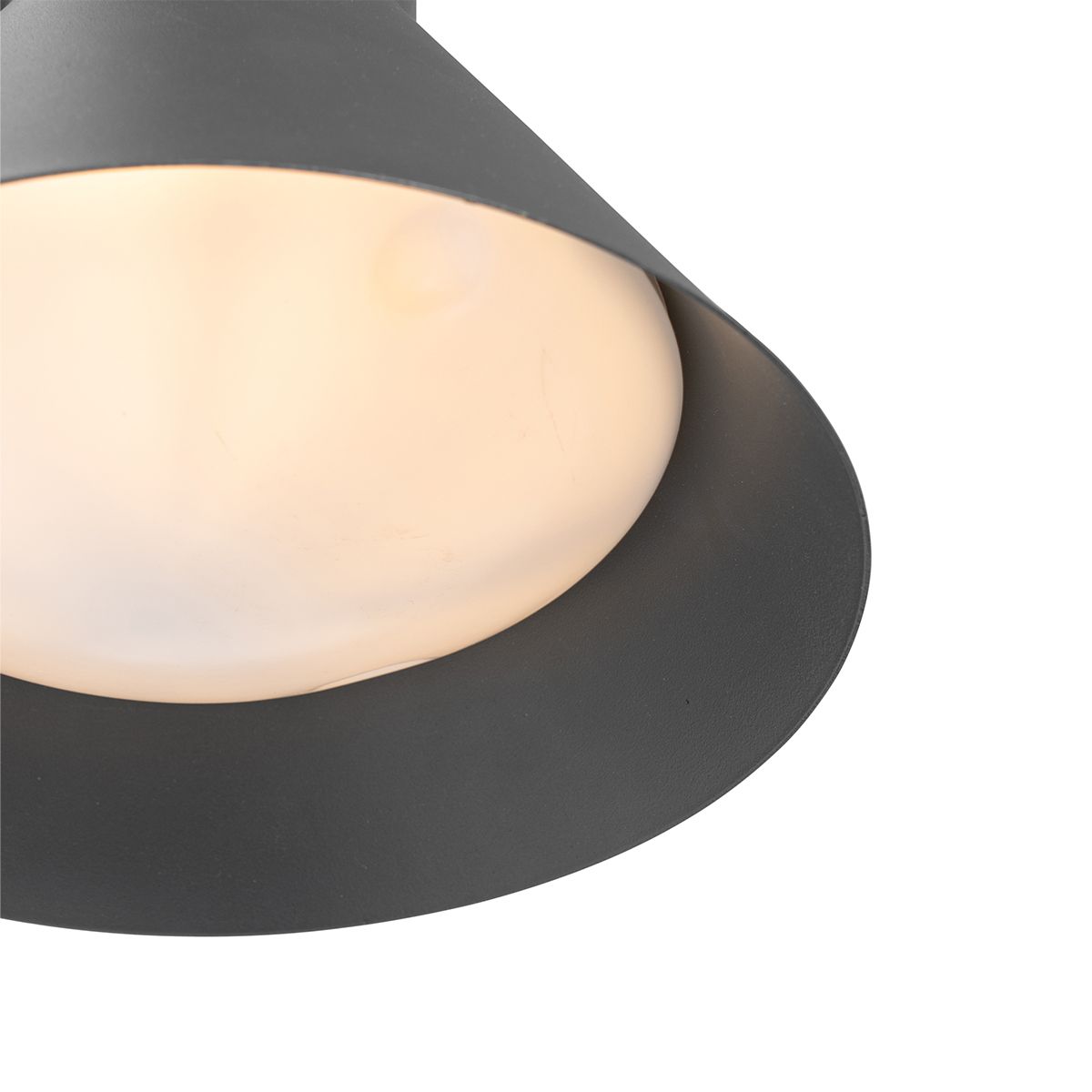 Industriële buitenwandlamp donkergrijs kegel IP44 - Natas