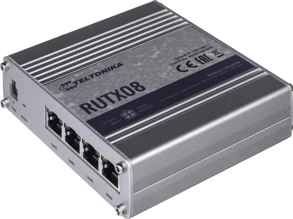 Teltonika RUTX08 - Router 4-port switch - 1GbE - DIN monterbar på skinne