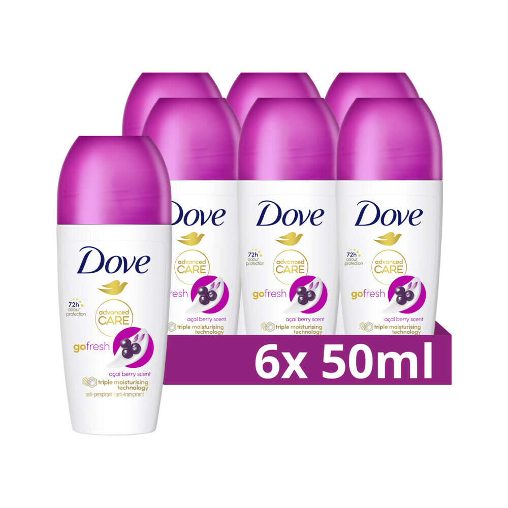 6x Dove Deodorant Roller Go Fresh Açai Berry50 ml