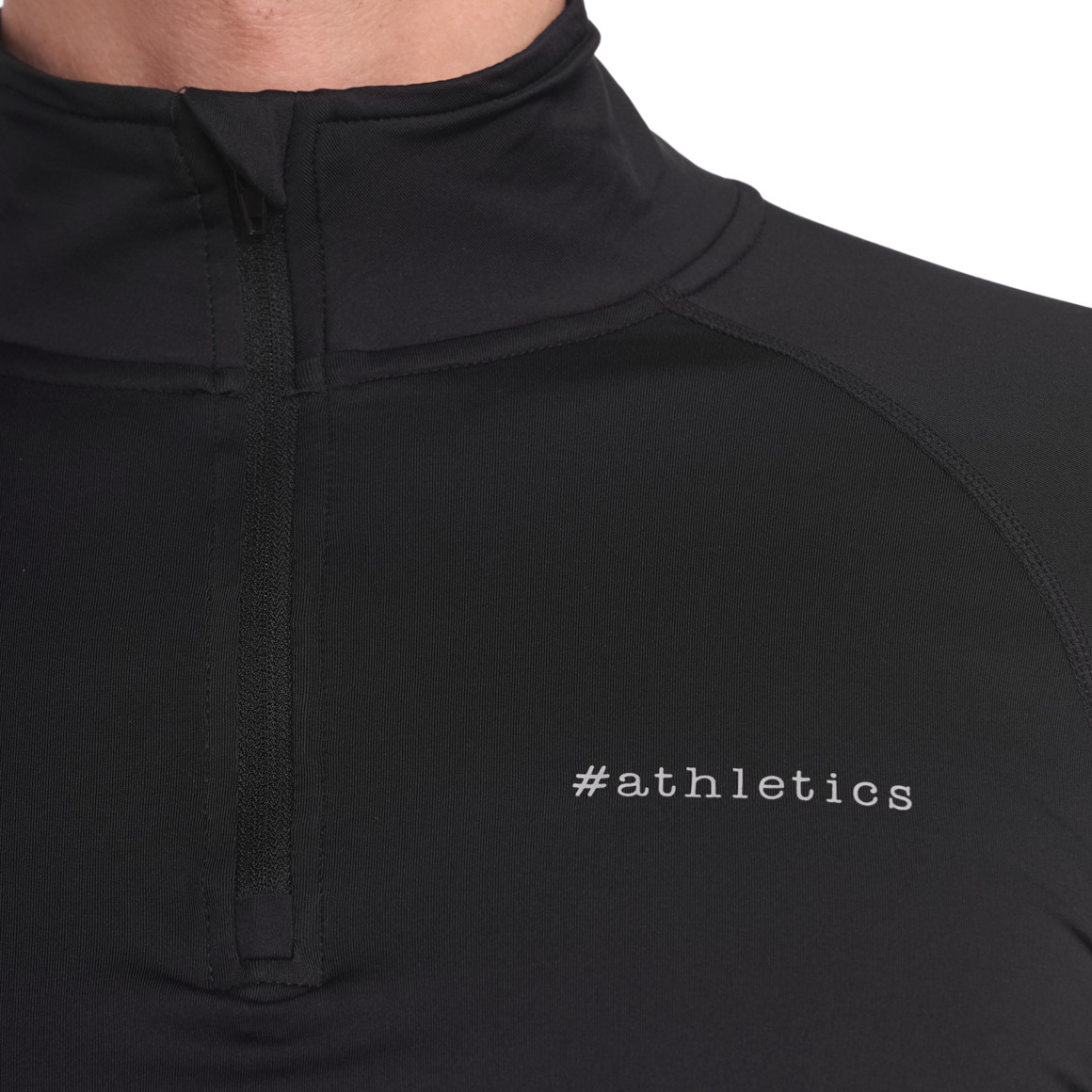 VanVaan Herren Sport-Langarmshirt mit Zipper schwarz
