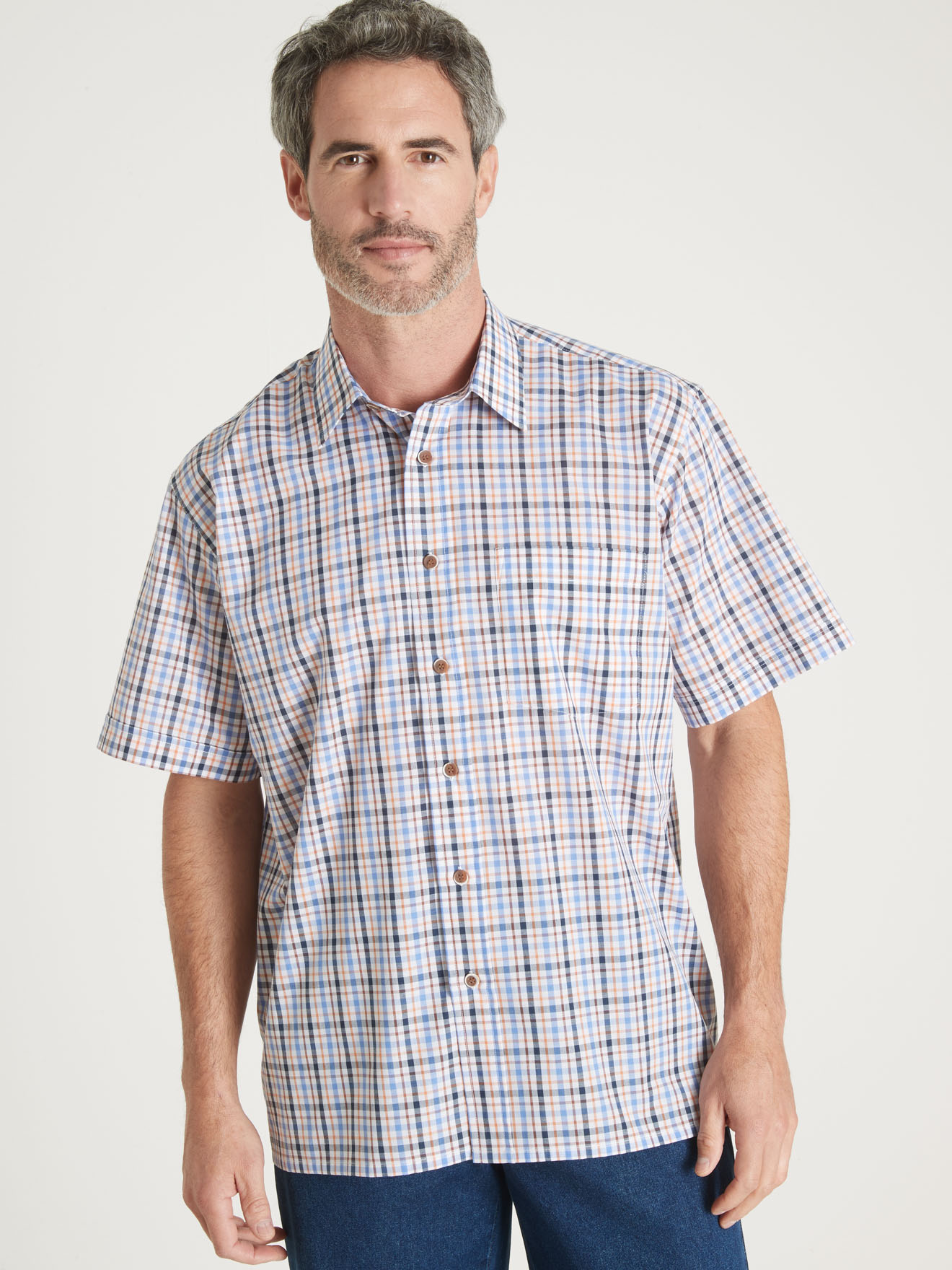 Chemise manches courtes polycoton
